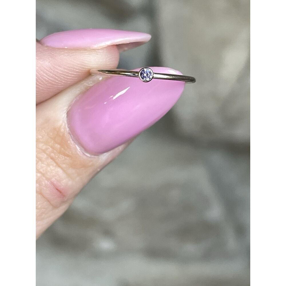 Sterling Silver Birthstone Stacking Ring Set 6.5 … - image 6